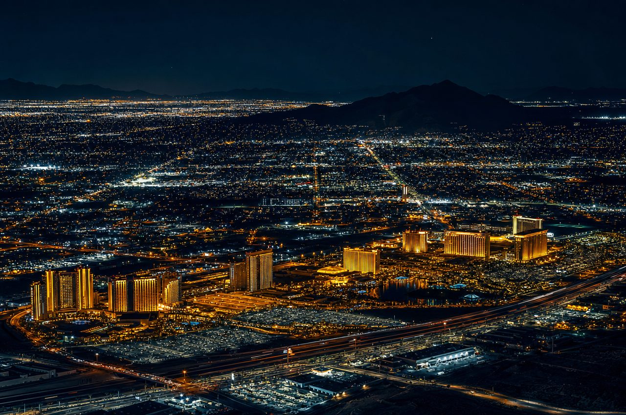 Casinos near Phoenix, Arizona — aerial cityscape