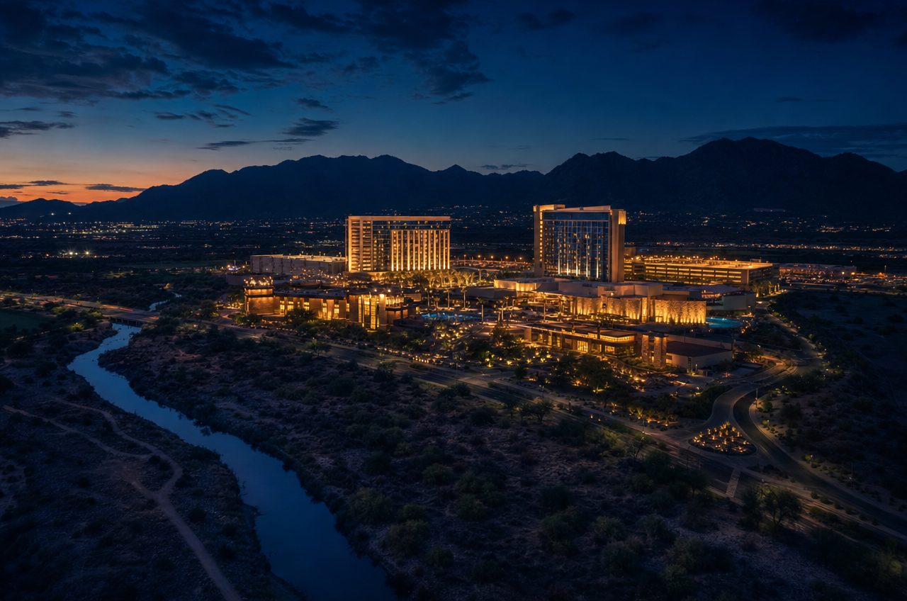 Casinos near Scottsdale, Arizona — aerial cityscape