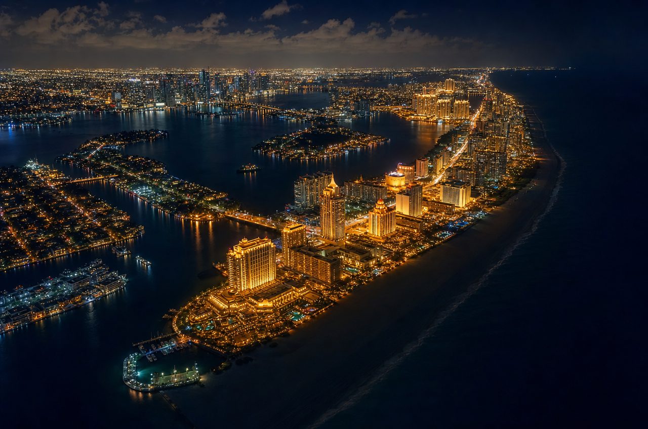 Casinos near Miami, Florida — aerial cityscape