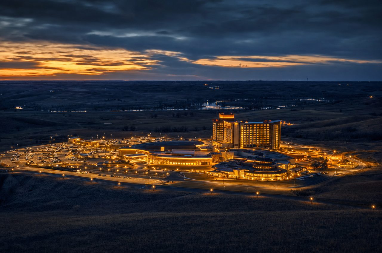Casinos near Mayetta, Kansas — aerial cityscape