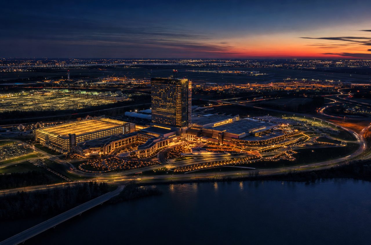 Casinos near Hanover, Maryland — aerial cityscape