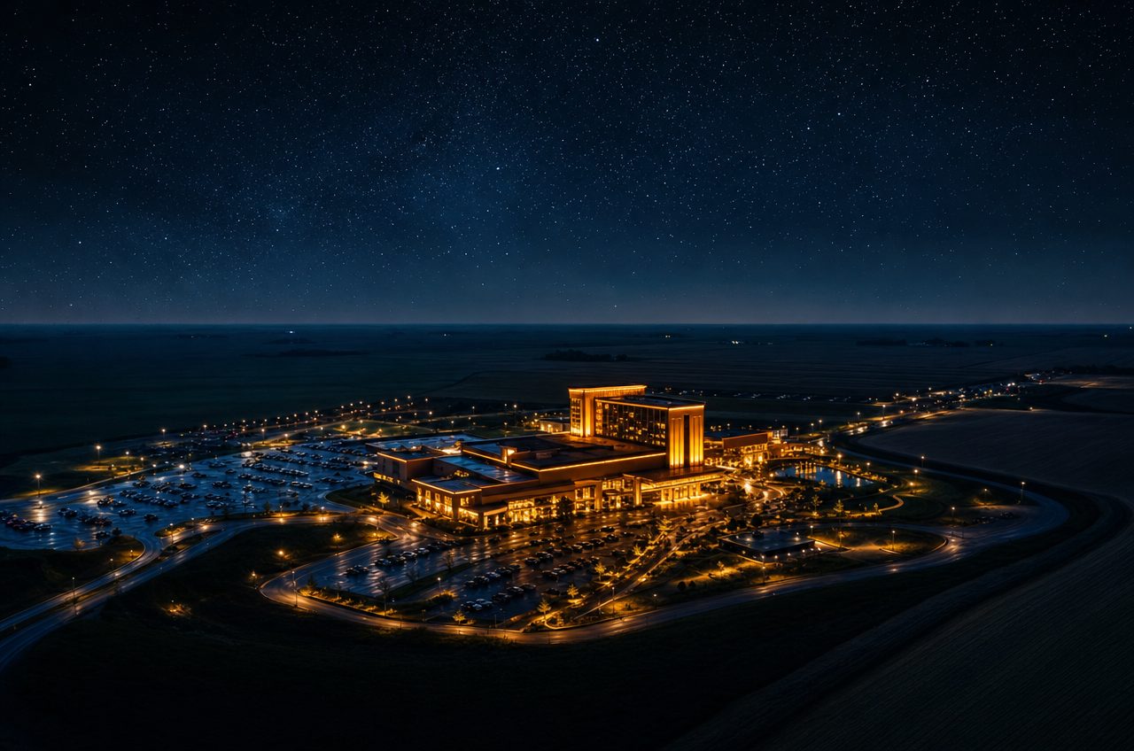 Casinos near Mahnomen, Minnesota — aerial cityscape