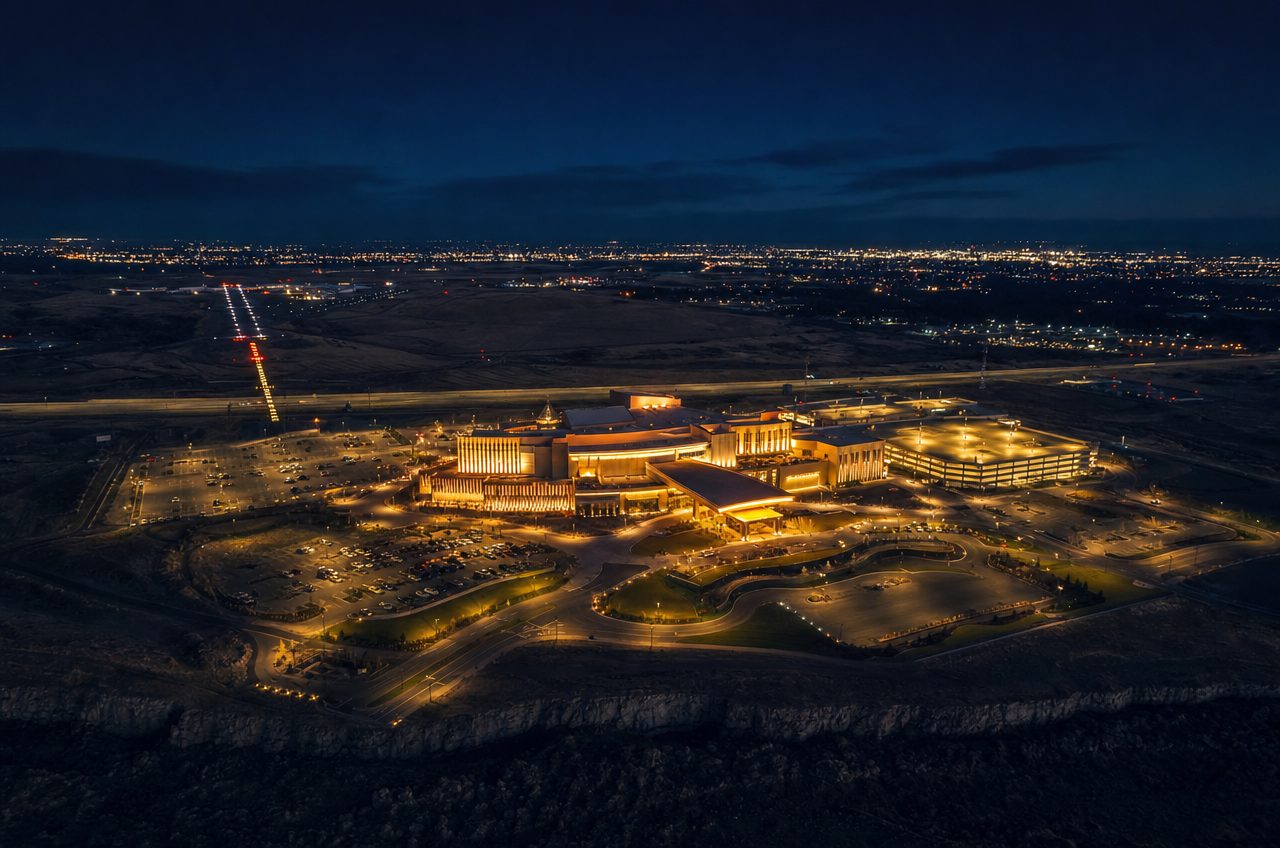Casinos near Airway Heights, Washington — aerial cityscape